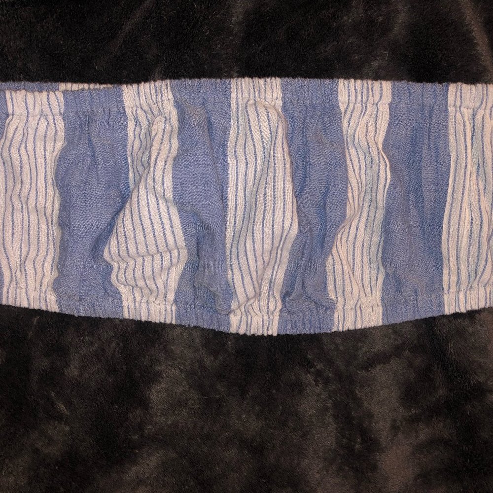 American Eagle Blue and White Striped Tube Top
